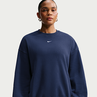 Nike Studio Fleece Medium Weight Women's Oversized Crew-Neck